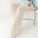 100% Merino Wool Knitted Wide Leg Trousers