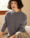 Cashmere Mock Neck Knitted Sweater