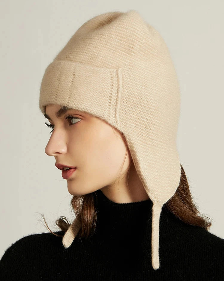 Wool Cashmere Bomber Hat
