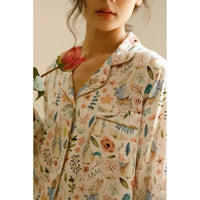 Magic Rabbit Print Long-sleeved Shirt & Trousers Cotton Pajama Set