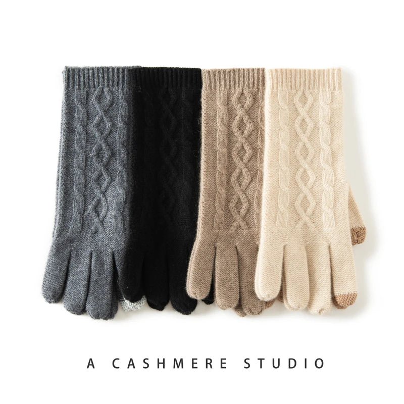 Full Finger Pure Cashmere Gloves