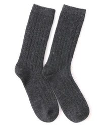 Thick Knit Cashmere Mid-Tube Socks