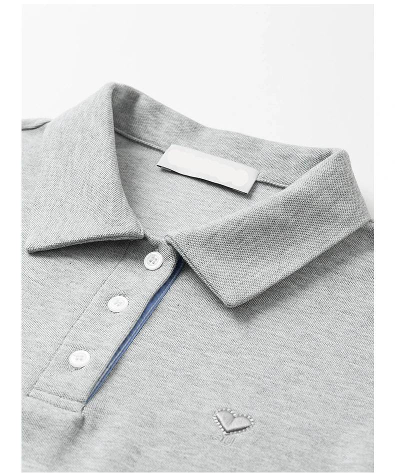 Embroidered Piqué Short Sleeve Top