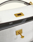 Luxury Crocodile-Print Handbag