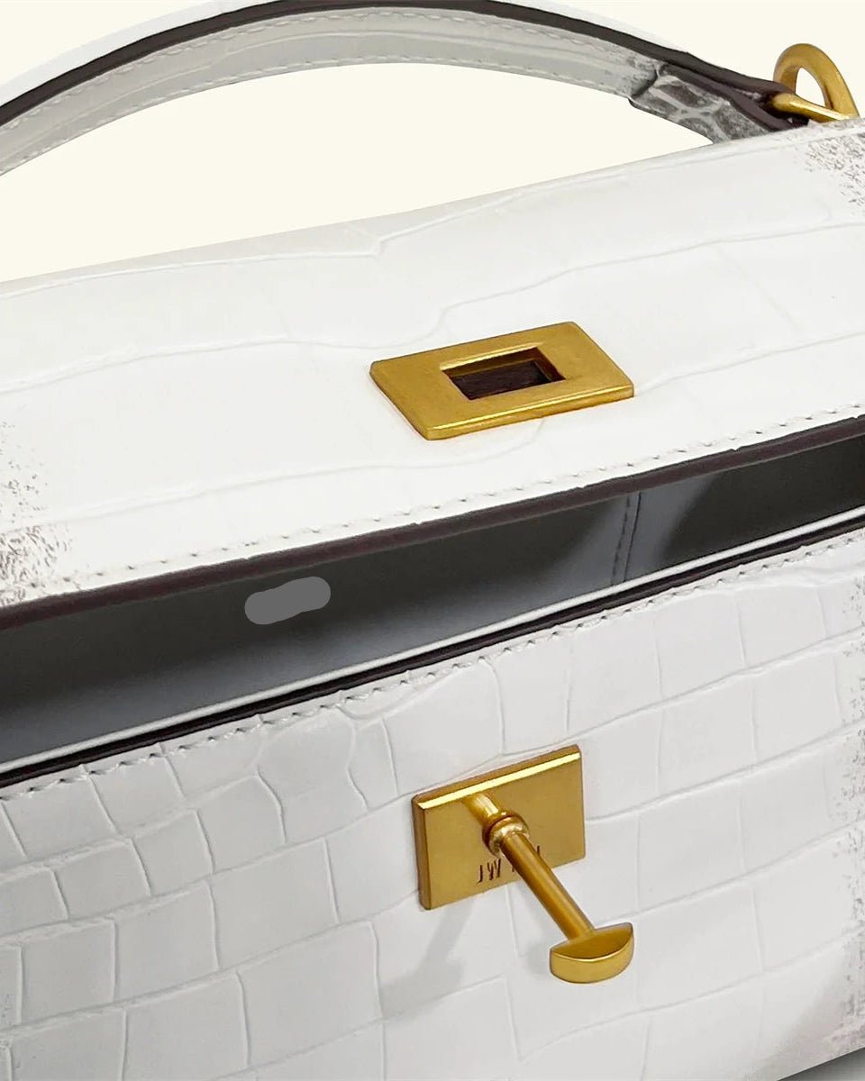 Luxury Crocodile-Print Handbag