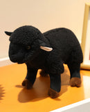 Lifelike simulated sheep plush stuffed toy with PP cotton filling. CE and UKCA certified, in two sizes — a soft, realistic gift for kids and animal lovers.