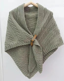 Textured Knit Triangle Shoulder Shawl