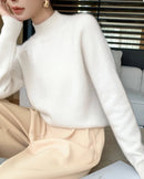 Pure Cashmere Half-Turtleneck Pullover