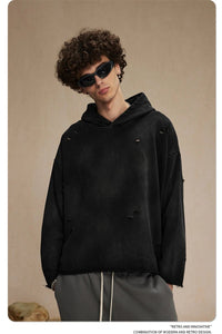 Disstressed Ripped Hoodies