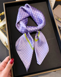 Floral Print Satin Square Scarf