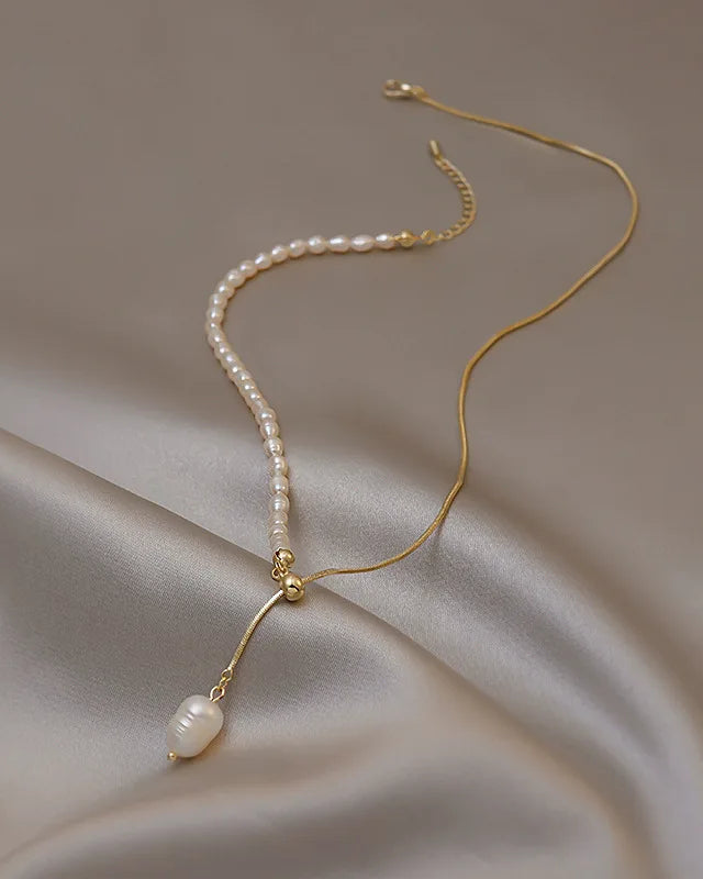 Freshwater Pearl Drop Pendant Necklace