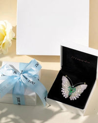 Exquisite Baroque-Style Butterfly Brooch