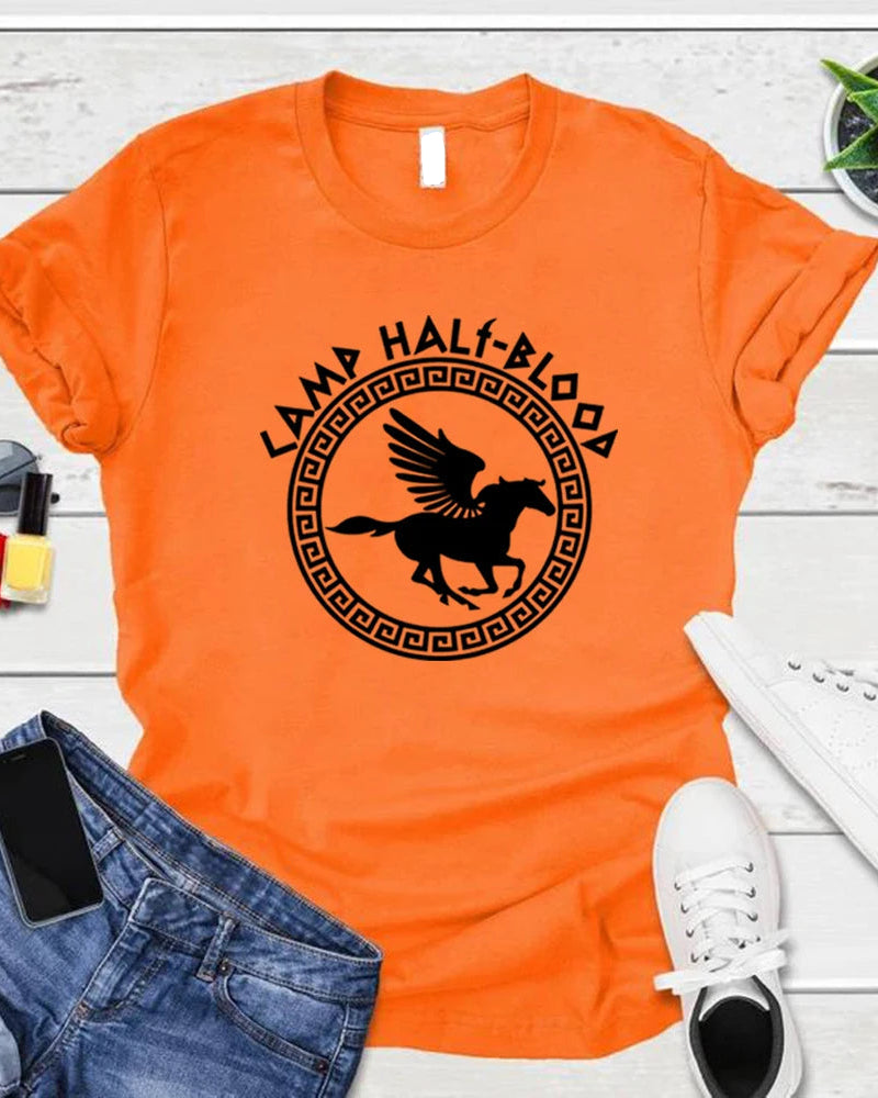 Crew Neck Letter Print T-Shirt