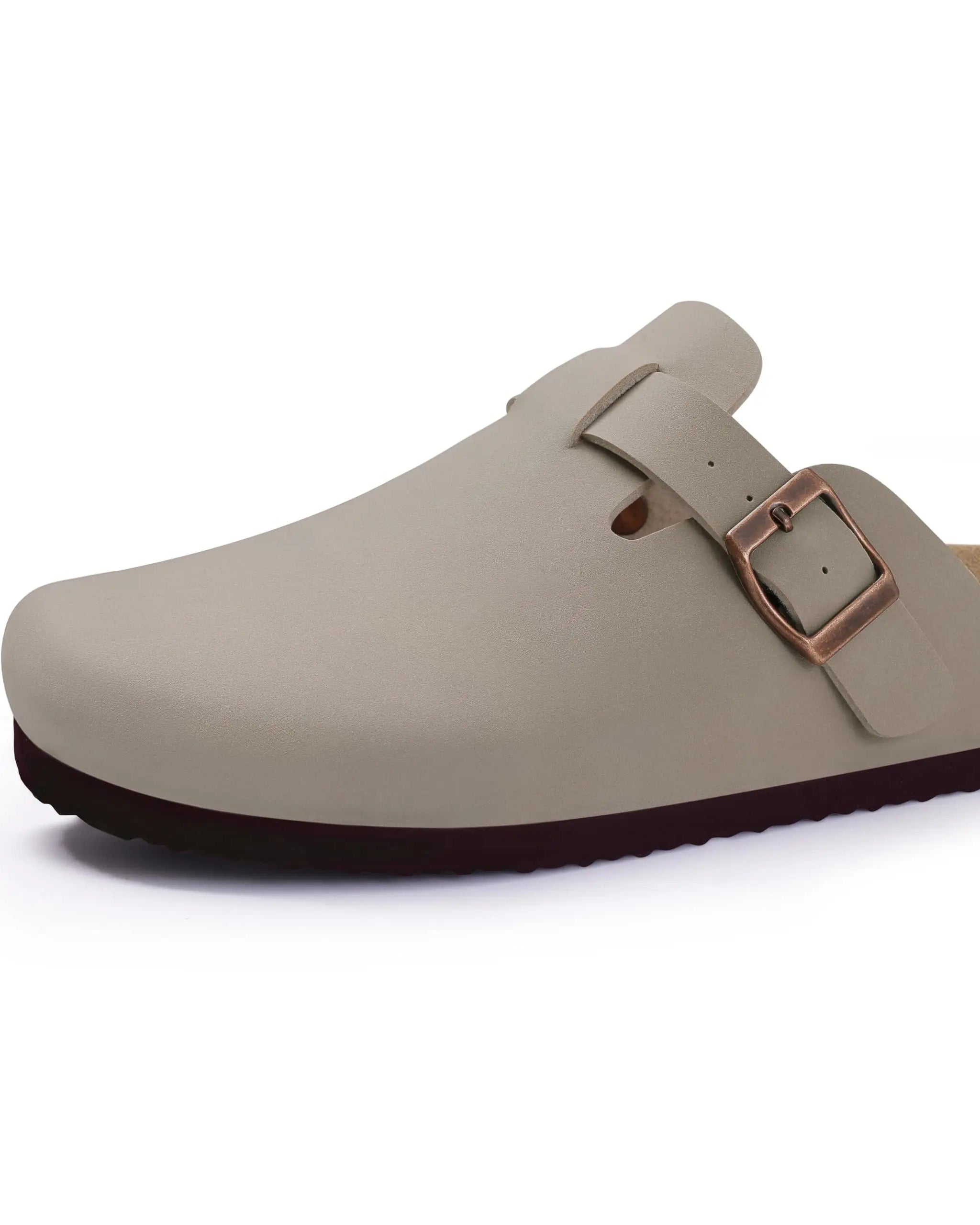 Suede Platform Cork Insole Slippers