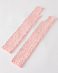 Wool Blend Knit Long Arm Warmers