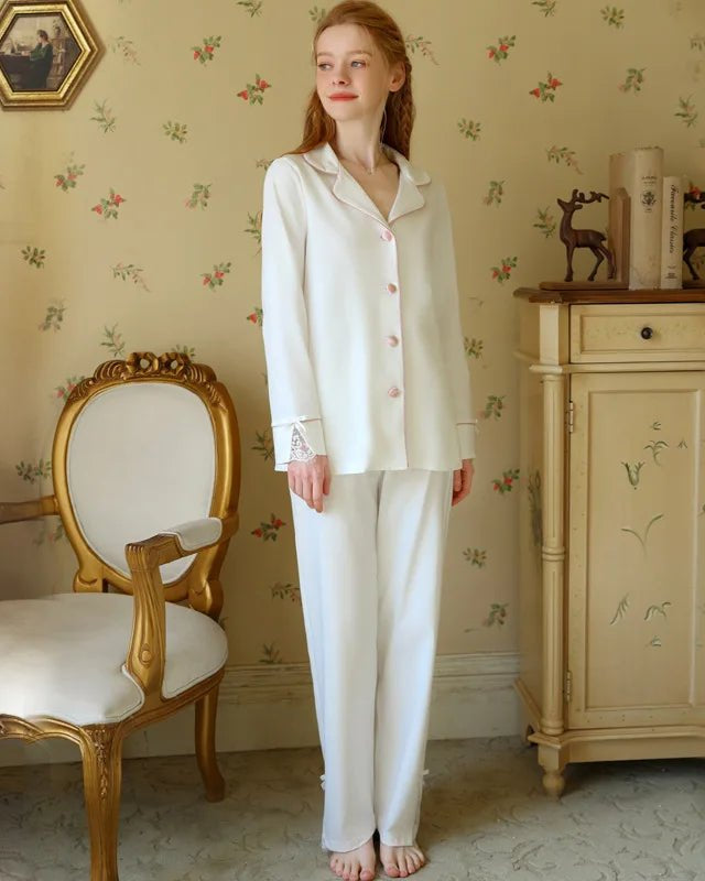 Turn-Down Collar Two-Pieces Pajamas