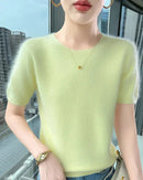 Mink Cashmere Short Sleeve Sweater