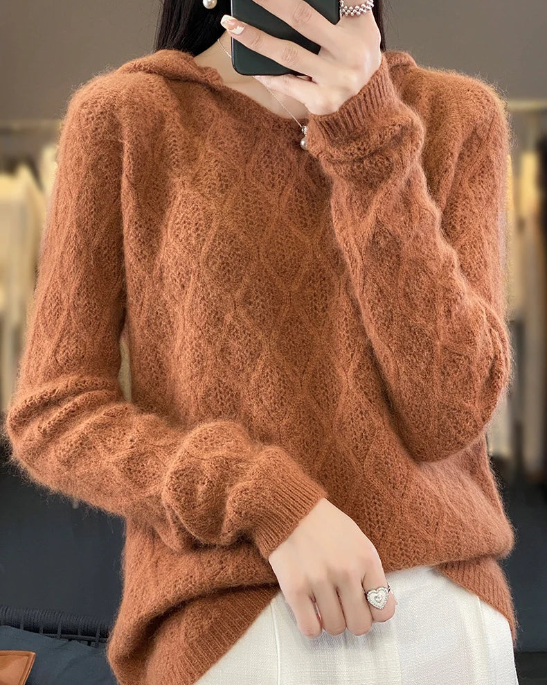 Mink Cashmere Hooded Sweater