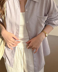 Relaxed Breathable Blend Shirt Jacket