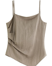 Women Irregular Suspender Tops Skirt Sets