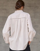 Casual Collared Single-Breasted Loose-Fitting Shirt