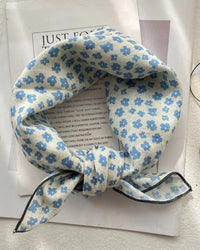 Floral Print Small Square Scarf