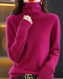 Pure Mink Cashmere Turtleneck Sweater