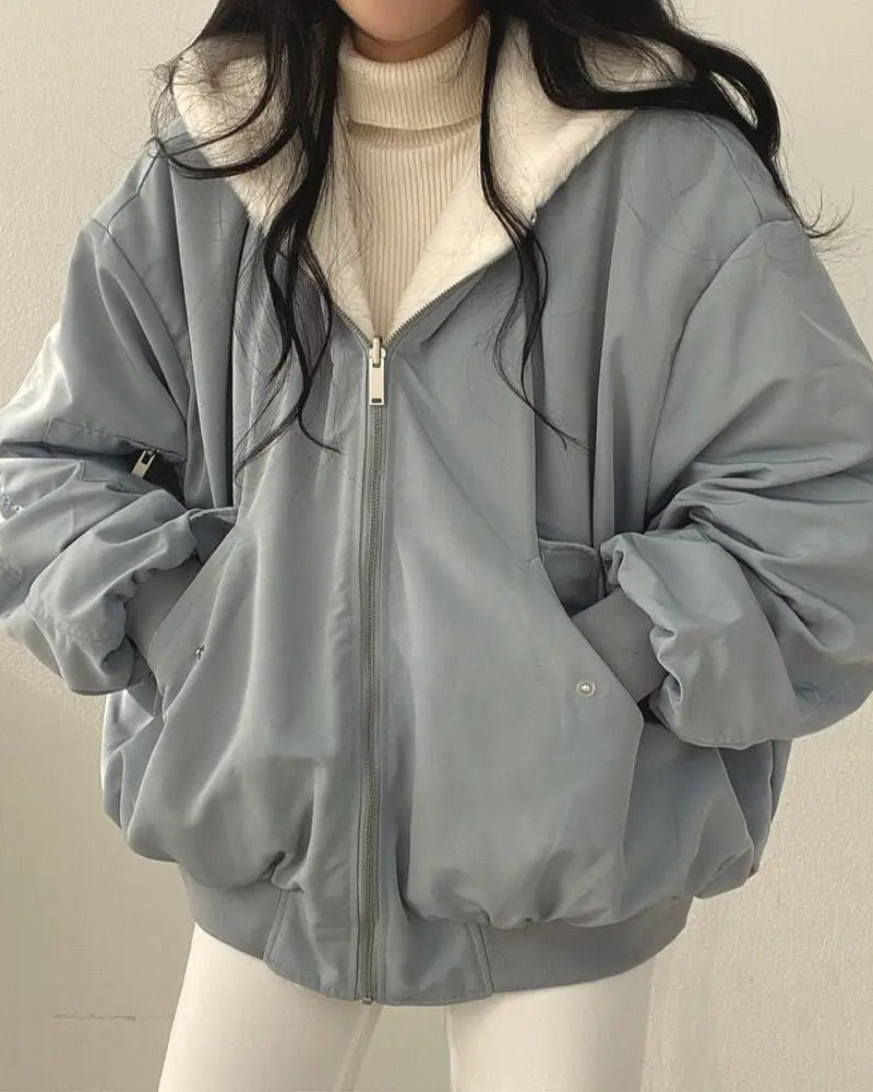 Double-Layer Thicken Hooded Parka