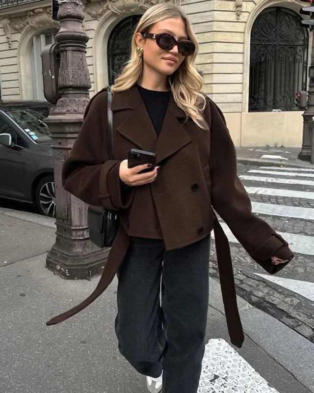 Double Breasted Short Jacket