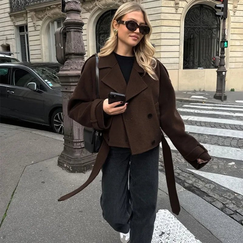 Double Breasted Short Jacket