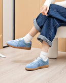 Women’s bow leather flat in white, lace-up derby shoes with round toe and split leather upper, perfect for casual spring and summer wear.