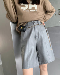 High-Waisted Wide-Leg Shorts