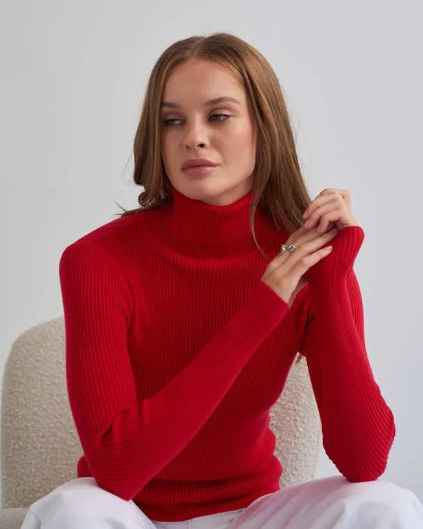 Knitted Basic Turtleneck Sweaters