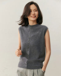 Cashmere Pullover Knitted Sleeveless Sweater Vest