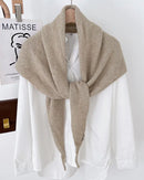 Textured Triangle Knit Scarf