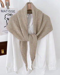 Textured Triangle Knit Scarf
