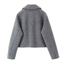 Vintage Gray Cropped Short Coat