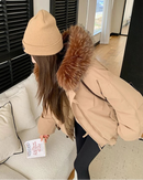 Relaxed Hooded Toggle Winter Jacket