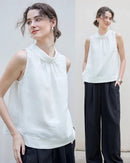 Casual Sleeveless Stand-Up Collar Fashion T-Shirt