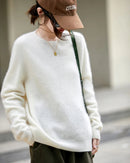 Loose-Fit Crewneck Pullover Sweater
