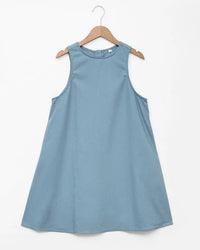 Stylish Round Neck Sleeveless Mini Dress