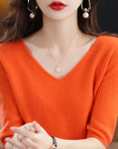 Merino Wool V-Neck Short Sleeve Pullover