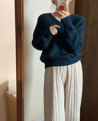 V-neck Pure Cashmere Sweater