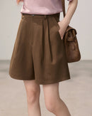 High-Waisted A-Line Straight Leg Shorts