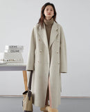 Long Double-Faced Wool Blend Coat