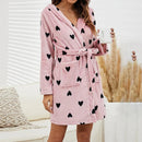 Flannel Hooded Pajamas Robe