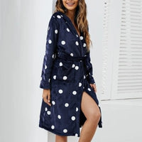 Flannel Hooded Pajamas Robe