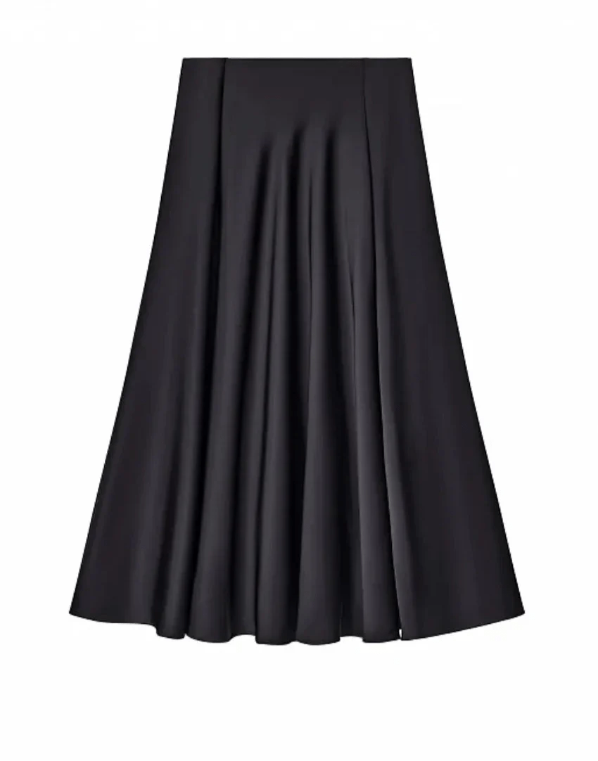 Elegant Satin High Waist Maxi Skirt