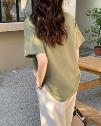 Casual Loose Waffle Knit Polo Top