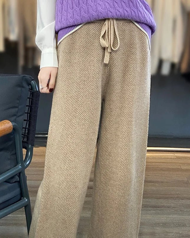 Wide-Leg Wool Pants